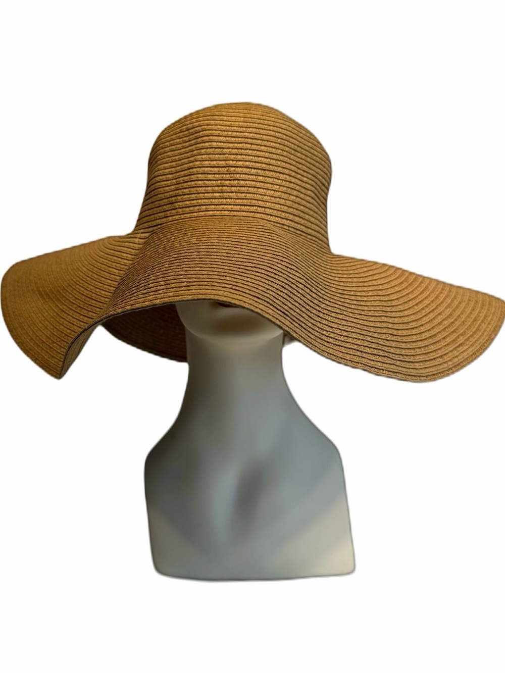 Oversized Wide-Brim Paper-Straw Floppy Sun Hat for Women EUC - Picture 3 of 8